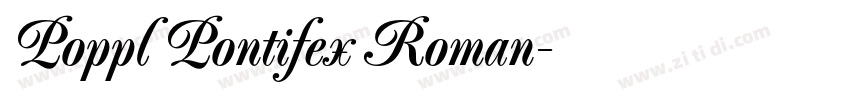 Poppl Pontifex Roman字体转换